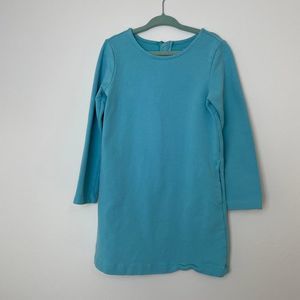 Primary Teal Blue Sweatshirt Dress Size 4-5